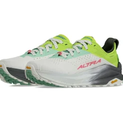 Altra Womens Olympus 6 Trail Shoes - Gray-Lime