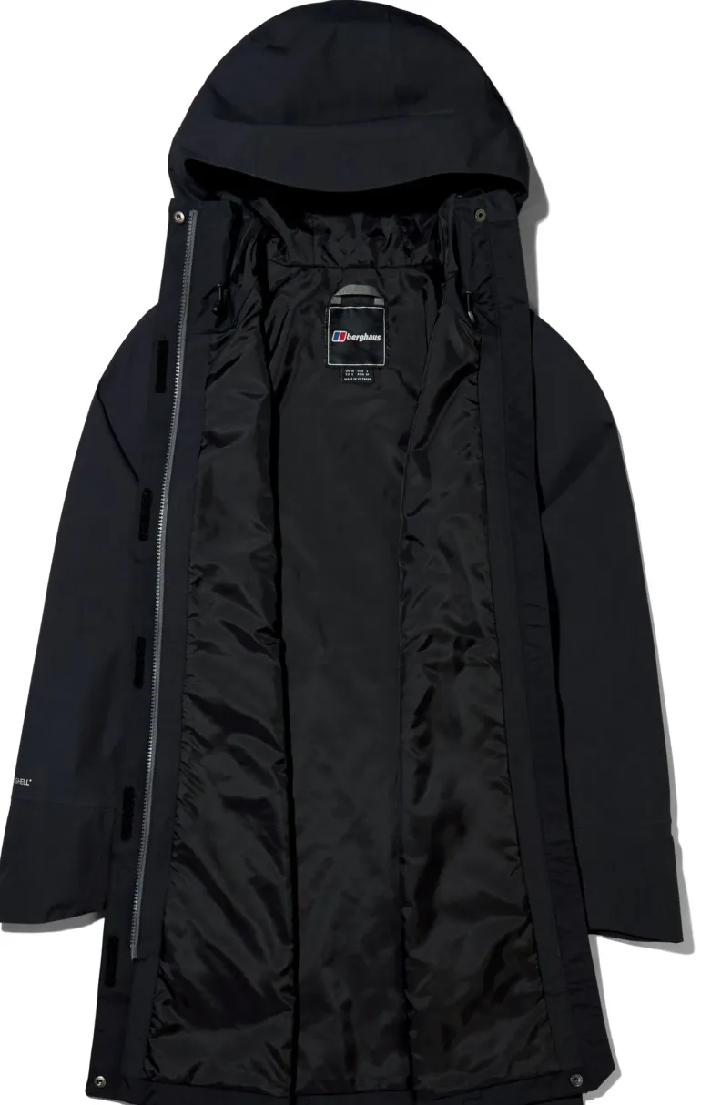 Berghaus Womens Omeara Long Shell Jacket - Black