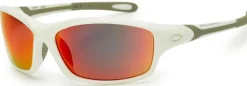 BLOC Daytona Sunglasses - Shiny White-Red Mirror