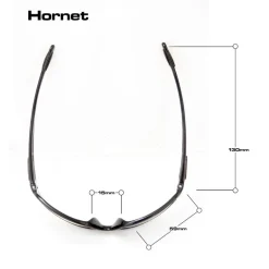 BLOC Hornet Sunglasses - Shiny Black-Polarised Grey