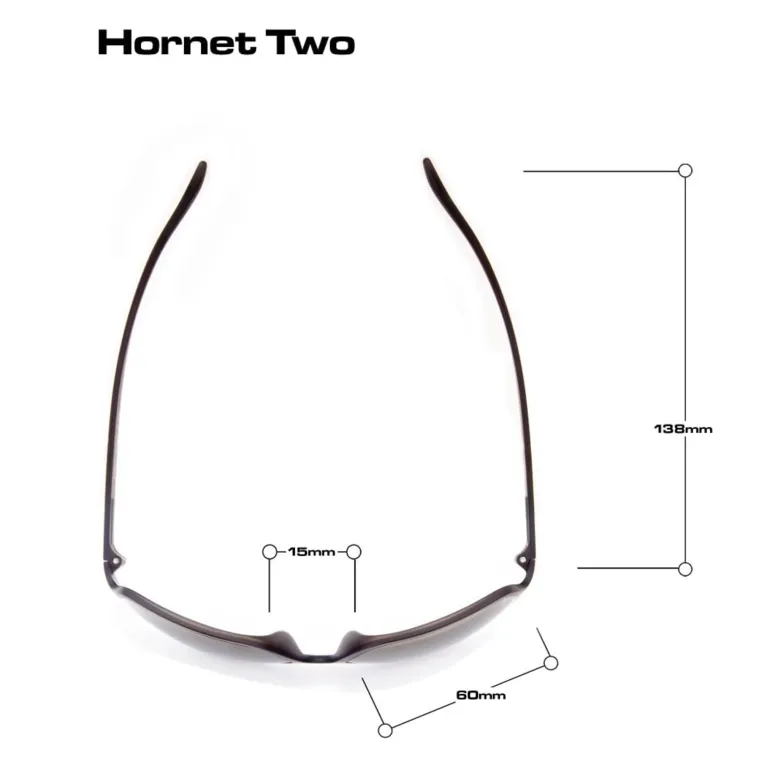 BLOC Hornet Two Sunglasses - Matt Black-Polarised Grey