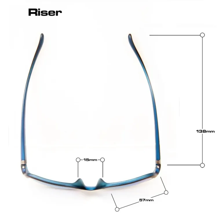 BLOC Riser Sunglasses - Black Blue-Blue Mirror