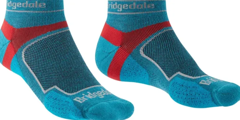Bridgedale Mens TRAIL RUN Ultralight T2 Coolmax Sport Low Socks - Blue