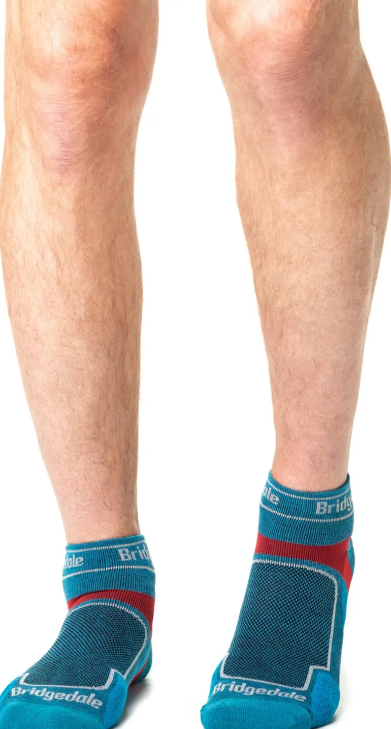 Bridgedale Mens TRAIL RUN Ultralight T2 Coolmax Sport Low Socks - Blue