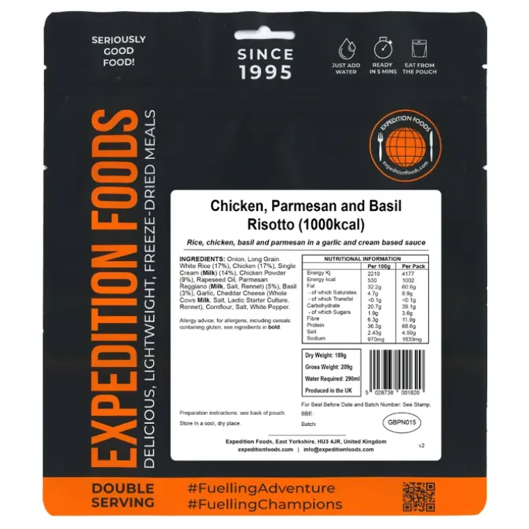 Expedition Foods Chicken Parmesan and Basil Risotto - 1000kcal
