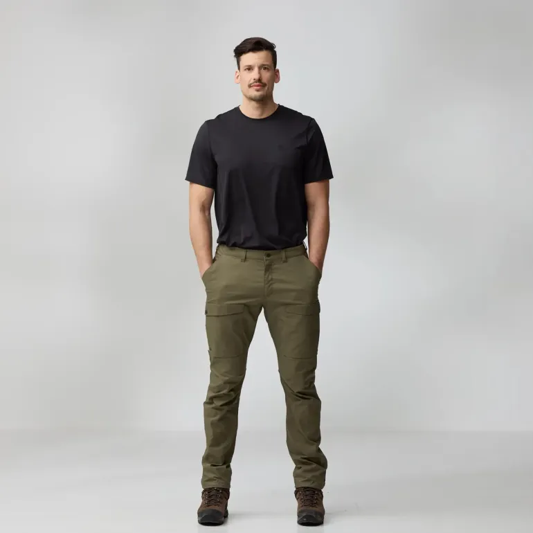 Fjallraven Mens Abisko Hybrid Trail Trousers - Black
