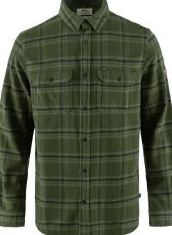 Fjallraven Mens Ovik Heavy Flannel Shirt - Deep Forest-Laurel Green