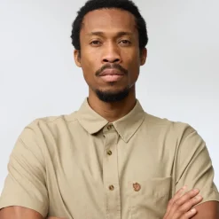 Fjallraven Mens Ovik Travel SS Shirt - Chalk White