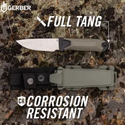Gerber Strongarm Camp Knife and Sheath - Green