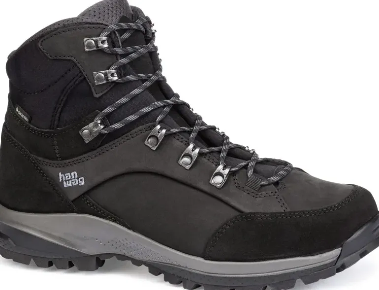 Hanwag Mens Banks SF Extra GTX Boots - Black-Asphalt