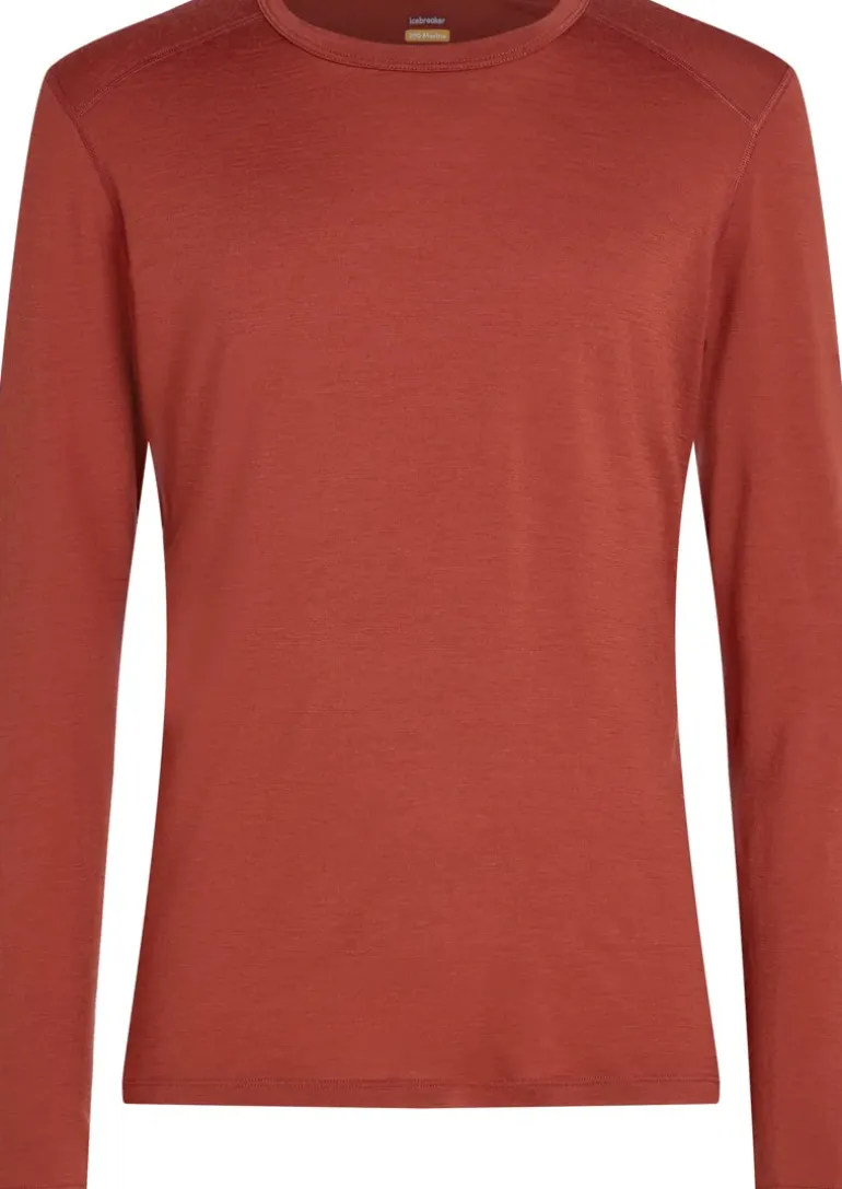 Icebreaker Mens 200 Oasis Long Sleeved Crewe Top - Jasper
