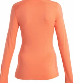 Icebreaker Womens 200 Oasis LS Crewe Top - Tang