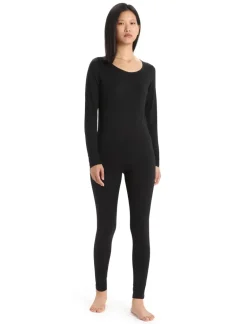 Icebreaker Womens 200 Oasis LS Scoop Tee - Black