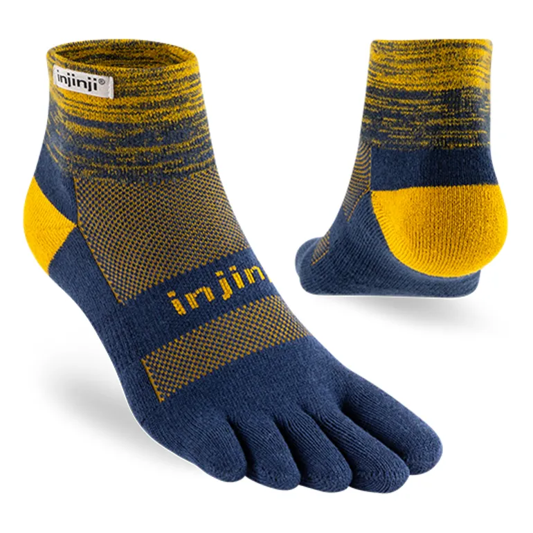 Injinji Mens Trail Midweight Mini Crew Toe socks - Moonlit