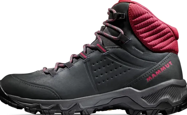 Mammut Womens Nova IV Mid GTX Boots - Black-Blood Red