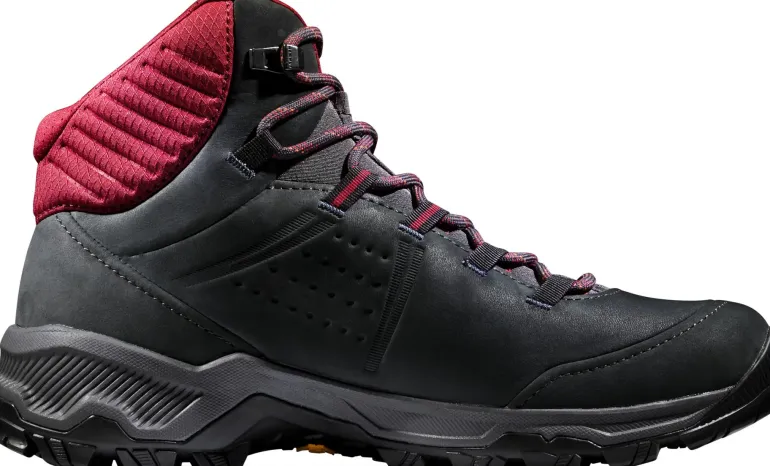 Mammut Womens Nova IV Mid GTX Boots - Black-Blood Red