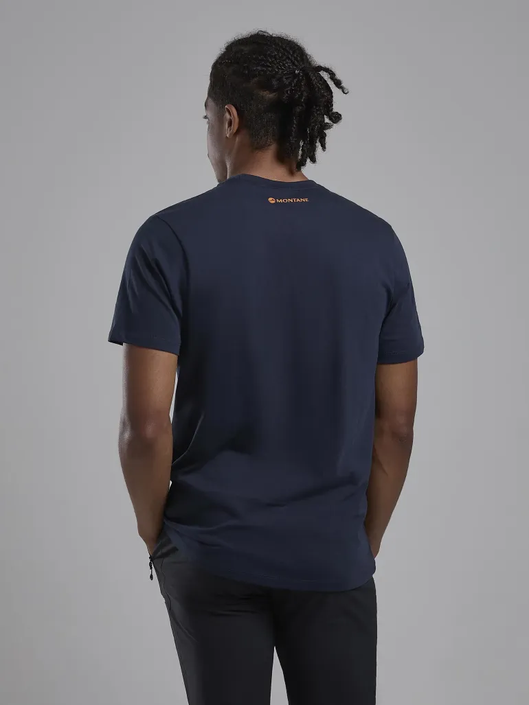 Montane Mens Abstract Mountain T-Shirt - Eclipse Blue