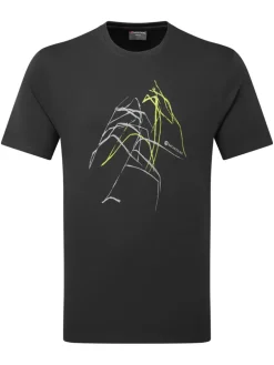 Montane Mens Abstract Mountain T-Shirt - Midnight Grey