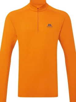 Mountain Equipment Mens Cerrig LS Zip-T - Rust