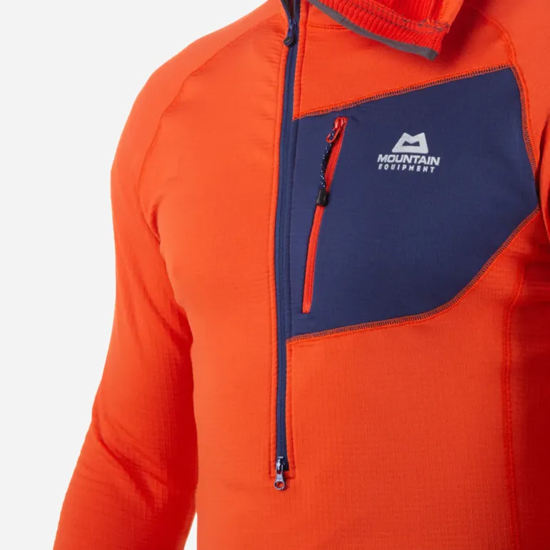 Mountain Equipment Mens Eclipse Hooded Zip-T - Magma-Medieval