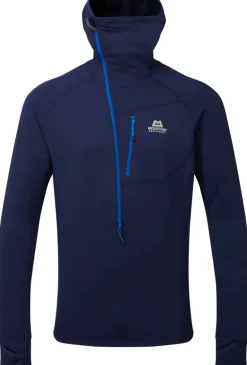 Mountain Equipment Mens Eclipse Hooded Zip-T - Medieval Blue