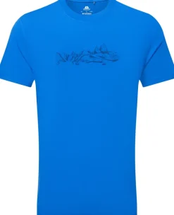 Mountain Equipment Mens Groundup Skyline Tee - Atlantic Blue