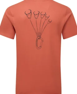 Mountain Equipment Mens Yorik On Wire Tee - Etruscan Red