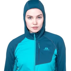 Mountain Equipment Womens Aiguille Hooded Top - Topaz-Majolica