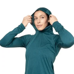 Mountain Equipment Womens Glace Hooded Top - Mandarin Red