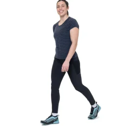 Mountain Equipment Womens Groundup Stripe Tee - Cosmos Stripe