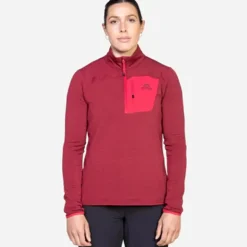 Mountain Equipment Womens Lumiko Zip T - Amethyst-Medieval