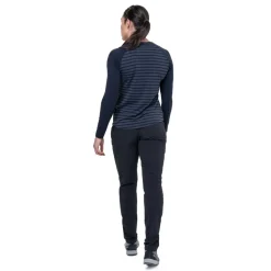 Mountain Equipment Womens Redline LS Tee - Cosmos Stripe-Cosmos