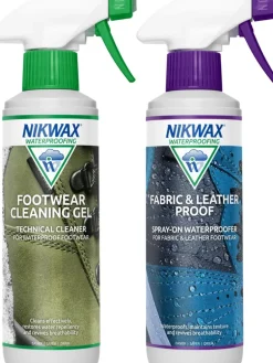 Nikwax Fabric and Leather and Footwear Cleaning Gel Twin Pack - 300ml