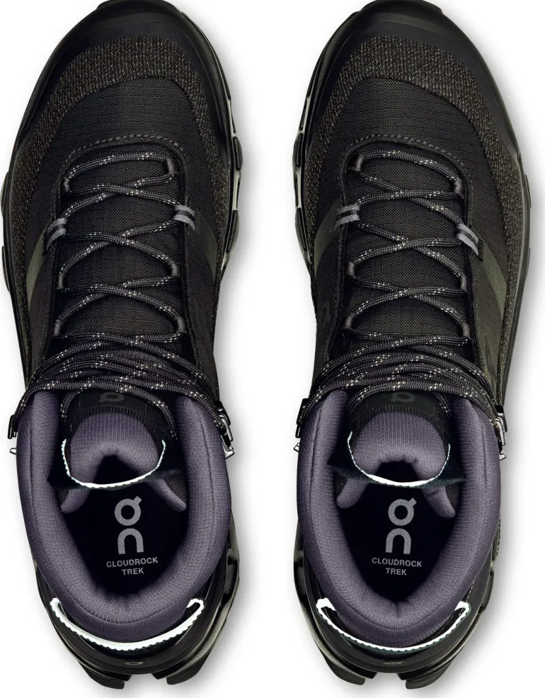 ON Mens Cloudrock Trek Waterproof Shoes - Black-Black
