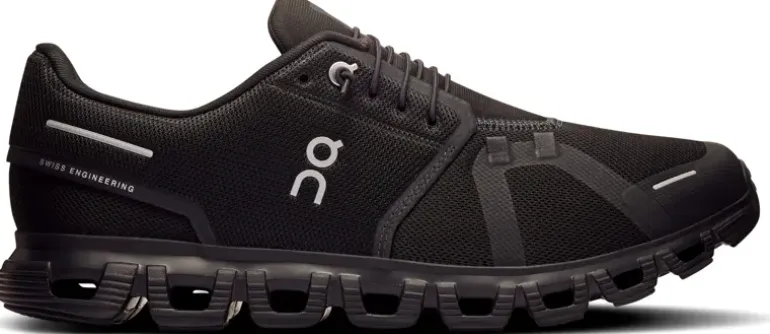 ON Mens Cloud 6 Shoes - Black-Black