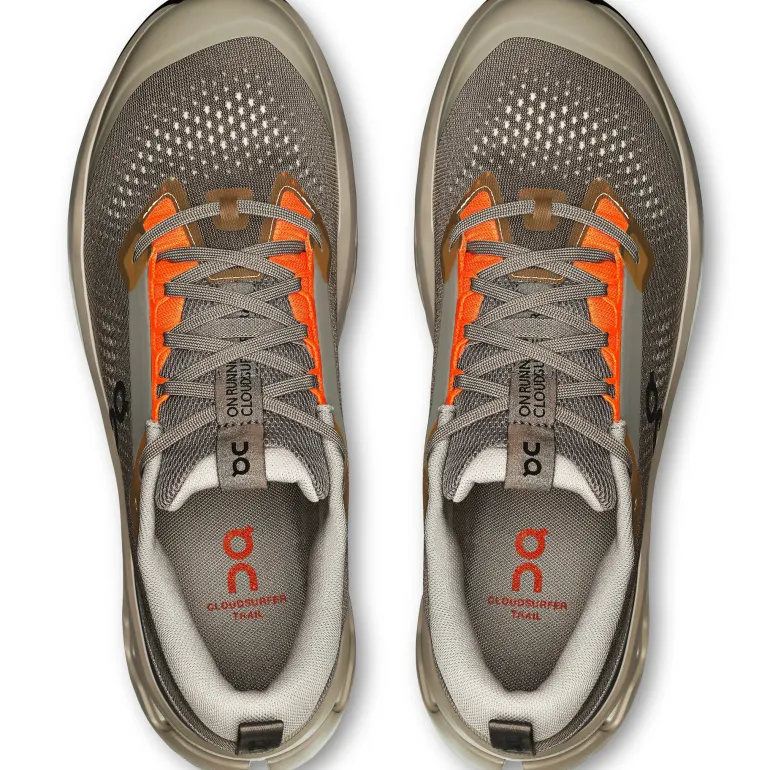 ON Mens Cloudsurfer Trail 2 Running Shoes - Eclipse-Cinder