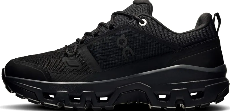 ON Womens Cloudrock Low Waterproof Shoes - Black-Black