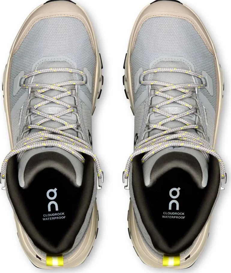 ON Womens Cloudrock Mid Waterproof Shoes - Alloy-Ice