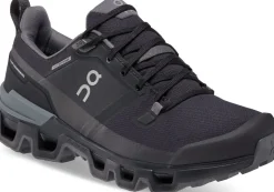 ON Womens Cloudwander Waterproof Hiking Shoes - Black-Eclipse