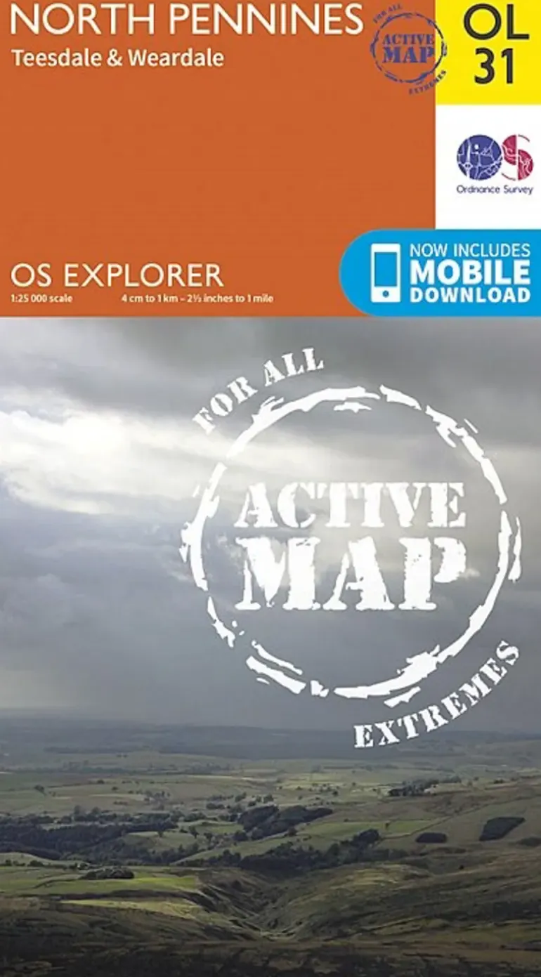 OS Explorer - Active Map OL31 - North Pennines