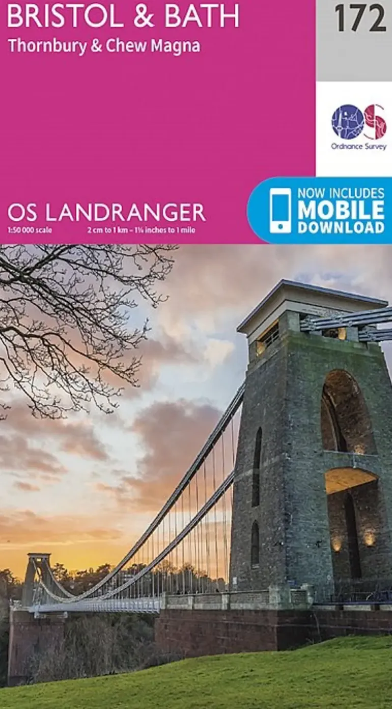 OS Landranger Map 172 - Bristol and Bath, Thornbury and Chew Magna