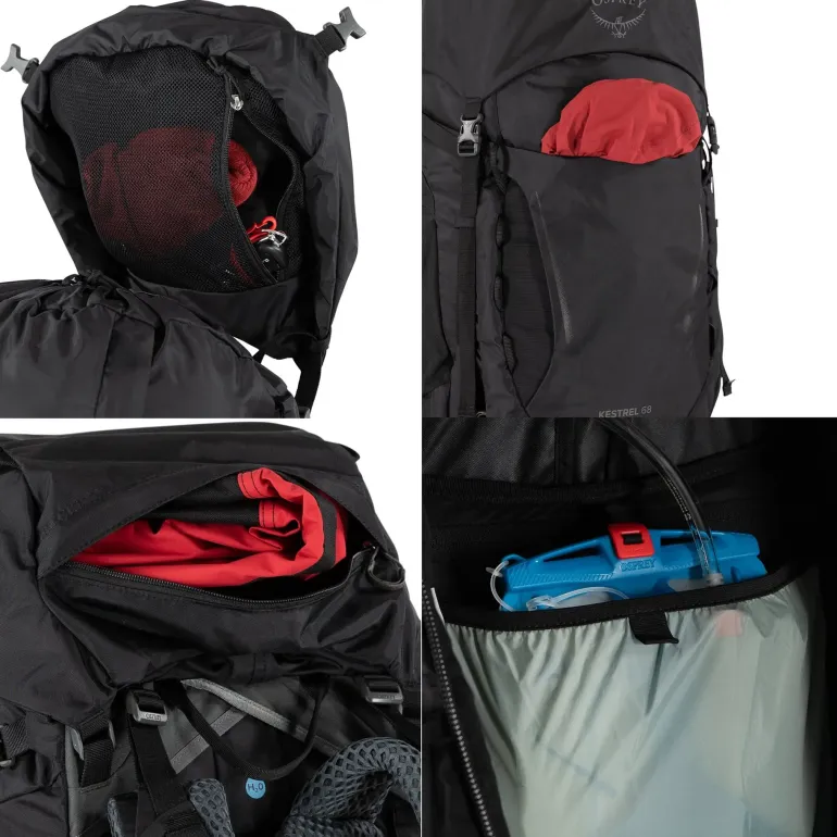 Osprey Kestrel 68 Rucksack - Black