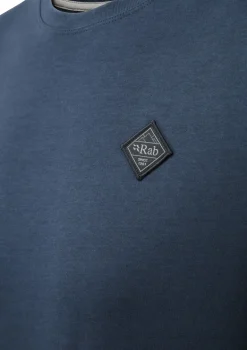 Rab Mens Basecamp Logo Badge LS Tee - Tempest Blue