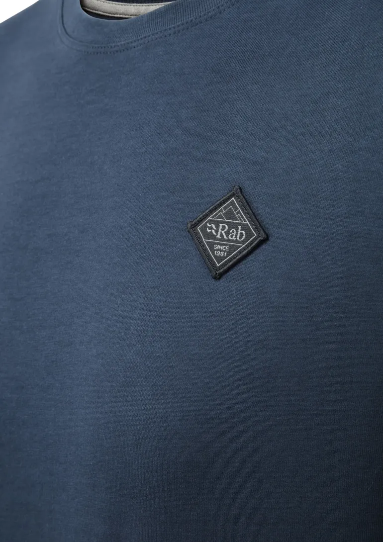 Rab Mens Basecamp Logo Badge LS Tee - Tempest Blue