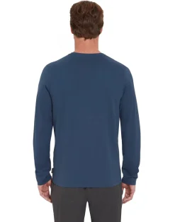 Rab Mens Basecamp Logo Badge LS Tee - Tempest Blue