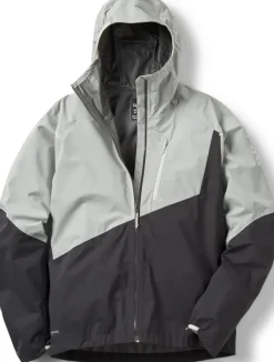 Rab Mens Downpour Trail Light Jacket - Light Zinc-Anthracite