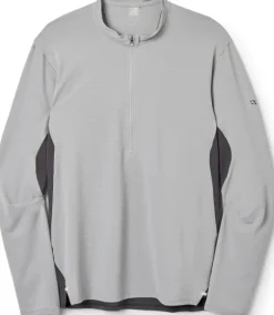 Rab Mens Sonic Ultra Zip Tee - Light Zinc-Graphene
