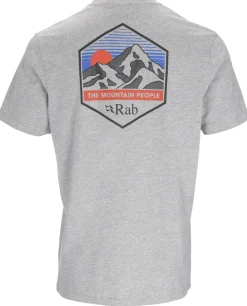 Rab Mens Stance Mountain Peak Tee - Grey Marl