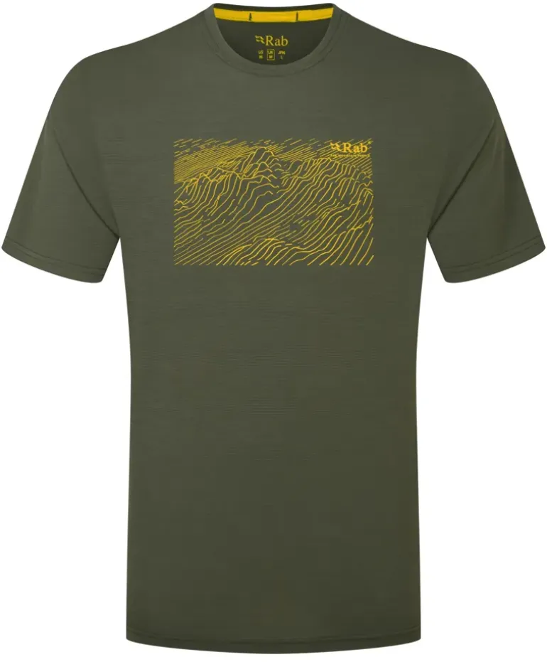 Rab Mens Syncrino Ridge Tee - Olive