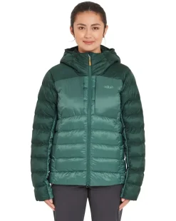 Rab Womens Cirrus Ultra Hoody - Green Slate-Eucalyptus